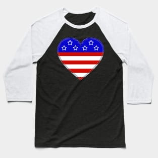 USA Flag United States Heart Independence Vote Patriotic 2020 Baseball T-Shirt